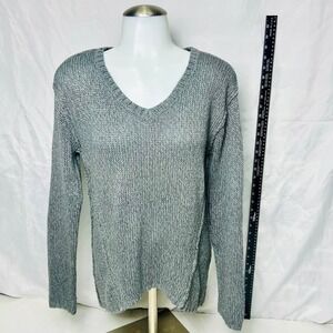 RD Style~Rowca Elbow Patch Pullover sweater~gray/faux suede elbow patches~Medium